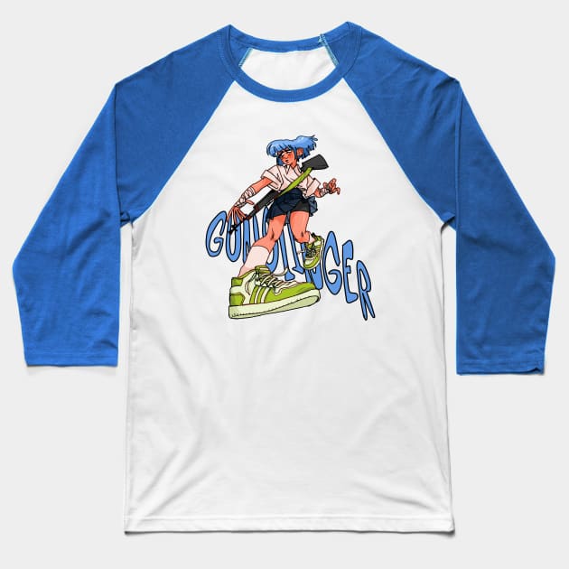 Gunslinger Baseball T-Shirt by Ricka Theien's